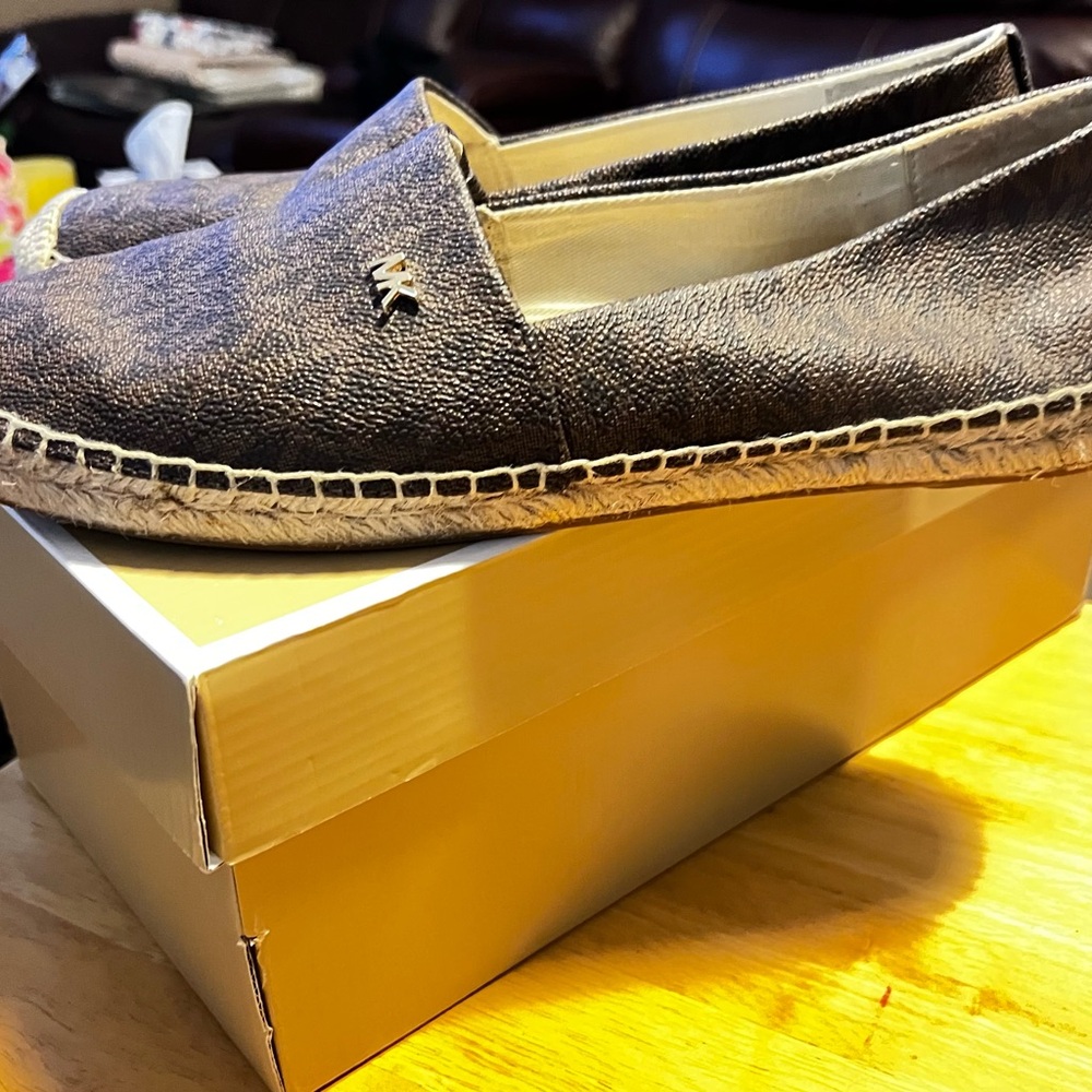 Michael Kors Brown Kendrick Slip-On Shoes
